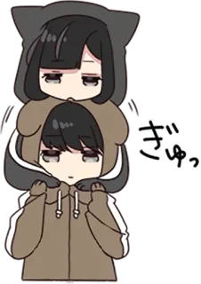 🤗 ぎゅっ anime, cute, cartoon, japanese telegram sticker