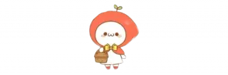 💞 การ์ตูน, น่ารัก, หนูน้อยหมวกแดง, ตัวละคร, คาวาอิ telegram sticker