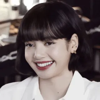 ✨ Lisa lisa, kpop, smile, woman, idol, singer, entertainer telegram sticker