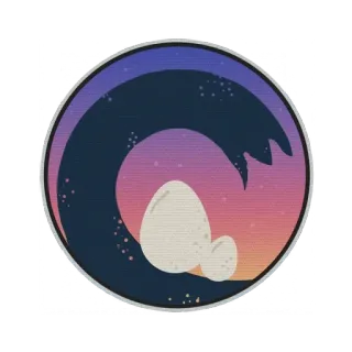🥚 wave, sunset, sky, sea, ocean, nature telegram sticker