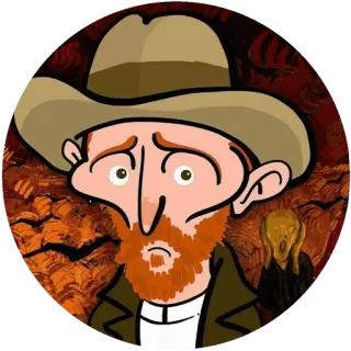 🌾 Vincent van Gogh art, artist, van gogh, the scream, expressionism whatsapp sticker