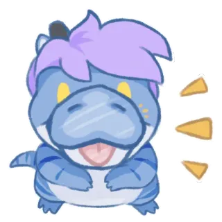 😛 動物, 爬虫類, 恐竜, 漫画, かわいい, ステッカー telegram sticker