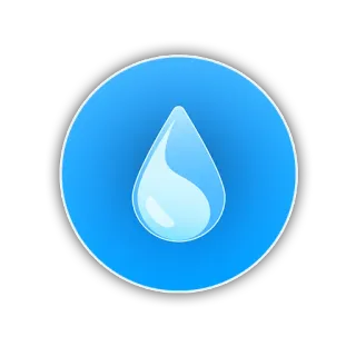 💧 Wasser, Tropfen, Blau, Symbol, Sauber, Hygiene, Flüssigkeit telegram sticker
