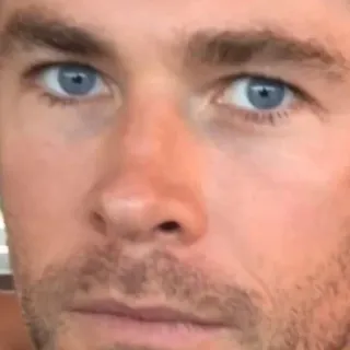 😶 uomo, faccia, ritratto, occhi azzurri telegram sticker