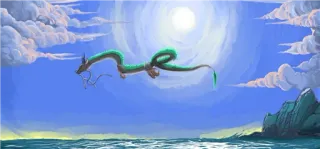 🐉 Haku Spirited Away Anime, Dragão, A Viagem de Chihiro, Haku whatsapp sticker