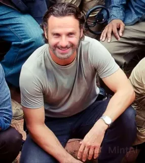 😃 Rick Grimes The Walking Dead Рик Граймс, Ходячие мертвецы, актёр, персонаж whatsapp sticker