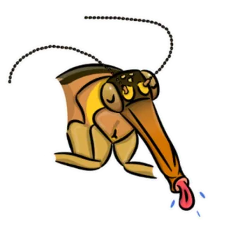 😝 inseto, mosquito, desenho animado, animal, praga, bicho telegram sticker