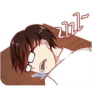 😴 zzzz mengantuk, lelah, tidur, kelelahan, tidur siang, pria, kartun telegram sticker