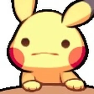😕 animale, giallo, carino, adesivo telegram sticker