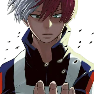 🍃 Shoto Todoroki My Hero Academia Anime, Manga, Shoto Todoroki, My Hero Academia, Karakter whatsapp sticker