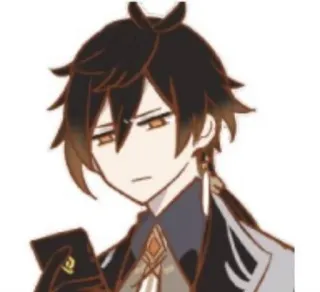 😑 Zhongli Genshin Impact Zhongli, Genshin Impact, video game, character, anime, gaming telegram sticker