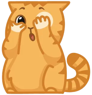🙈 kat, schattig, emoji, kitten, dier, cartoon, speels whatsapp sticker