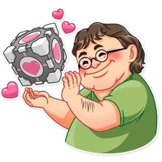 Gabe Newell telegram stickers