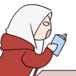 ℹ️ kartun, buku, belajar, wanita, mahasiswa telegram sticker