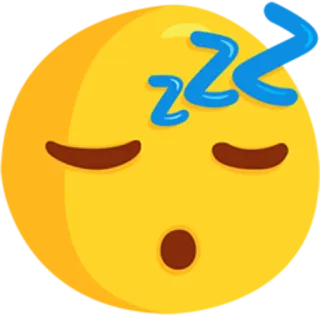 😴 emoji, dormir, sommeil, zzz, fatigué telegram sticker