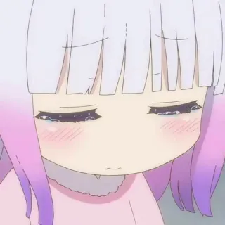 🍡 animé, pleurer, triste, fille, mignon, dessin animé telegram sticker