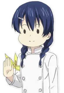 😶 Erina Nakiri Food Wars!: Shokugeki no Soma anime, chef, food, cuisine, character, food wars telegram sticker