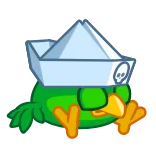 😒 pájaro verde, dibujos animados, marinero, calavera, pájaro, animal, pegatina telegram sticker