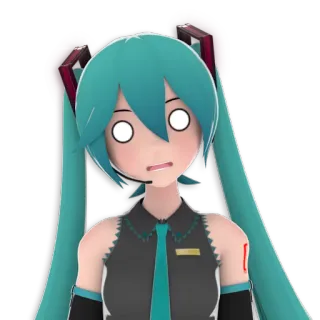 😯 Hatsune Miku Anime, Vocaloid, Hatsune Miku, Charakter, Kawaii telegram sticker