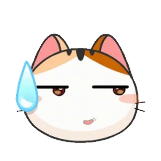 😅 แมว, สติกเกอร์, ประหม่า, อนิเมะ, เหงื่อ, อิโมจิ telegram sticker