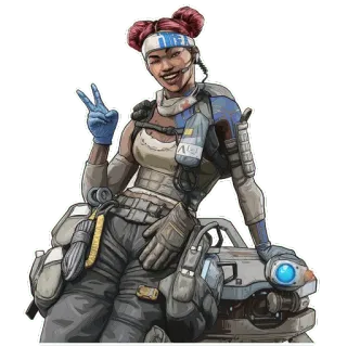 ❤️ Lifeline Apex Legends Lifeline, Apex Legends, Videogioco, Personaggio, Adesivo, Segno di pace telegram sticker