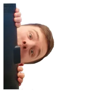 👲 homme, regardant, ordinateur, écran, visage, yeux telegram sticker