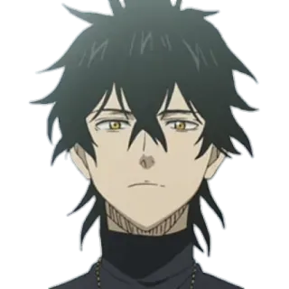 😤 Yuno Black Clover anime, character, black hair, yuno, black clover, manga whatsapp sticker