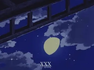 🪐 XXX księżyc, noc, chmury, gwiazdy, niebo, ciemność telegram sticker