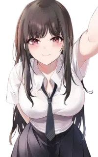 😇 Anime, Ragazza, Uniforme scolastica, Carina telegram sticker