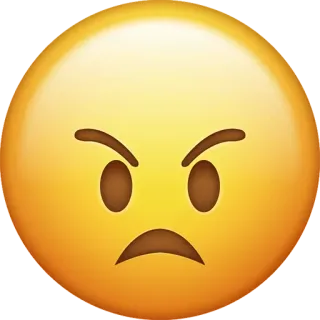 😠 emoji, angry, mad, upset, frustrated whatsapp sticker