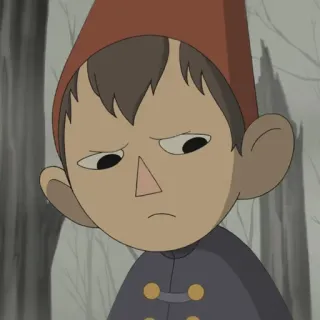 🍫 Wirt Over the Garden Wall 卡通, 沃特, 花园墙外, 悲伤, 电视剧, 动画, 角色 telegram sticker