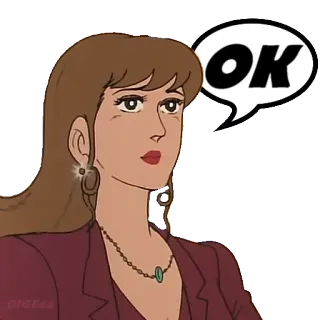 🆗 OK phụ nữ, ok, bong bóng thoại, phim hoạt hình telegram sticker