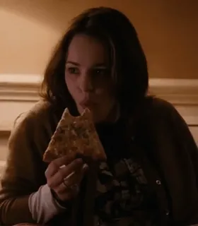 🍕 woman, pizza, food, eating whatsapp sticker