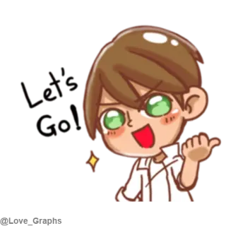 😃 Hoạt hình, Anime, Con trai, Dễ thương, Giơ ngón tay cái telegram sticker