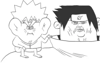 🐒 Naruto anime, cartoon, funny, humor, parody telegram sticker