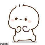👊 cute, cartoon, kawaii, blob, character, minimalist telegram sticker