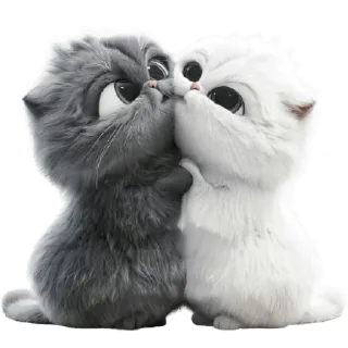 😍 koty, kocięta, słodkie, zwierzęta, zwierzaki, miłość, przyjaźń telegram sticker