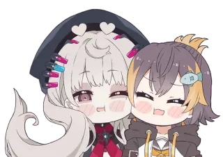 👭 Anime, Chibi, Fofo, Kawaii, Desenho animado telegram sticker