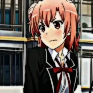 🖇 Anime, Meisje, Schooluniform, Schattig, Blozen telegram sticker