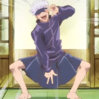 🥡 Gojo Satoru Jujutsu Kaisen anime, gojo satoru, jujutsu kaisen, character, fan art telegram sticker