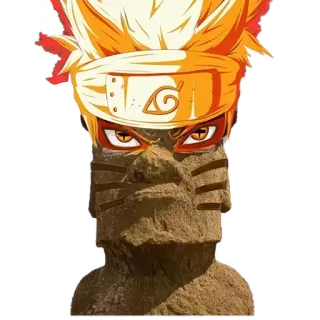 🗿 Naruto อนิเมะ, มังงะ, นินจา, การ์ตูน, โมไอ, เกาะอีสเตอร์ telegram sticker