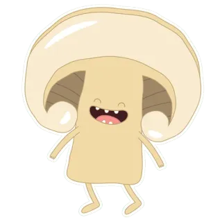 😕 cogumelo, desenho animado, personagem, fungos, planta, fofo telegram sticker