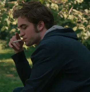 🍁 Merokok, Rokok, Pria, Orang, Robert Pattinson telegram sticker