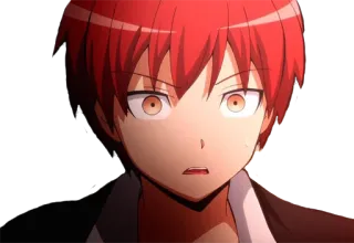 😱 Karma Akabane Assassination Classroom anime, character, karma akabane, red hair telegram sticker