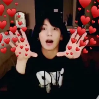 ❤️ heart, love, kpop, person, fan telegram sticker