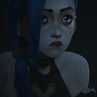 ✖ Jinx Arcane Arcane, Jinx, Netflix, League of Legends, personaggio, animato telegram sticker