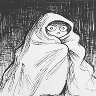 😴 Geist, gruselig, unheimlich, Horror, schaurig telegram sticker