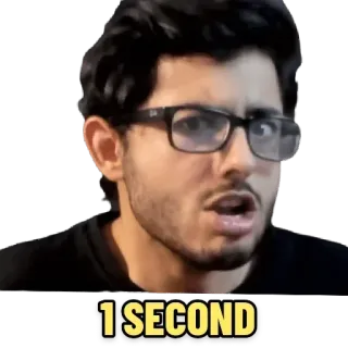 🤔 CarryMinati YouTube 1 SECOND CarryMinati, Ajey Nagar, YouTuber, reaction, funny, meme, Indian telegram sticker