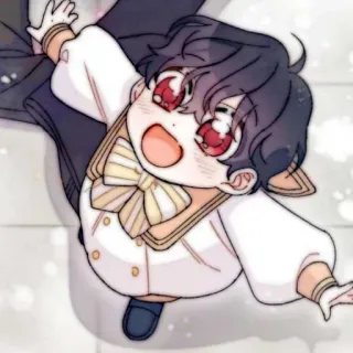 🧸 fofo, criança, anime, mangá, ilustração, arte, kawaii whatsapp sticker