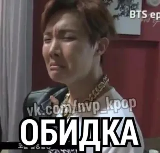 😭 ОБИДКА Meme, Płacz, Płaczący, Zły, Smutny, j-hope, Kpop, BTS, Emocje, vk.com/nvp_kpop telegram sticker